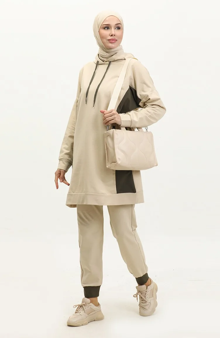 Doppel-Trainingsanzug 23104-01 Beige 23104-01