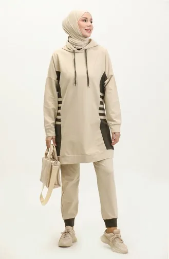 Doppel-Trainingsanzug 23104-01 Beige 23104-01