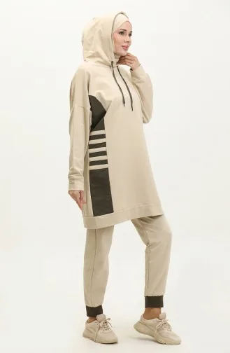 Doppel-Trainingsanzug 23104-01 Beige 23104-01