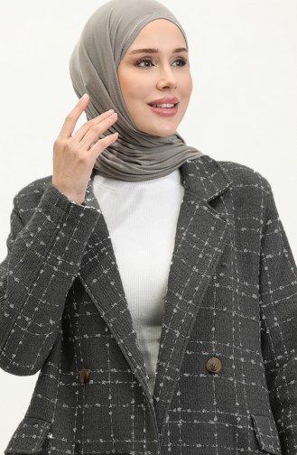 Manteau Tweed 71209-03 Gris Foncé 71209-03