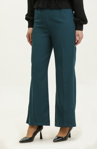 Broek Met Elastische Taille 0299-01 Petrol 0299-01