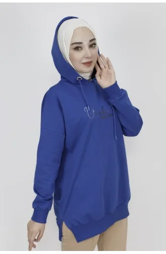 2 Thread Fabric Text Printed Hooded Sweatshirt 23299-01 Saks 23299-01