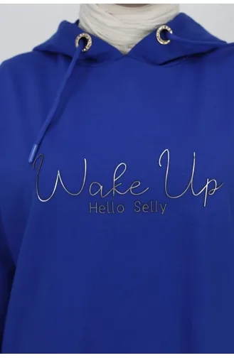 2 Thread Fabric Text Printed Hooded Sweatshirt 23299-01 Saks 23299-01