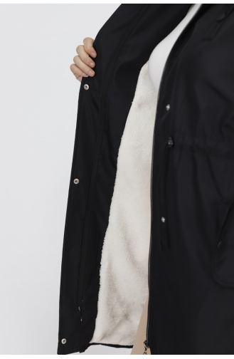 Bondet Fabric Medium Length Coat 11008-03 Black 11008-03