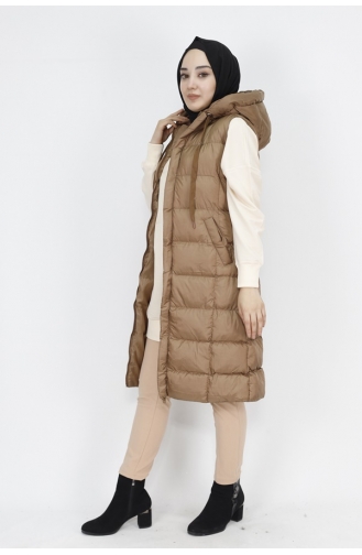 Cepli Dolum Şişme Yelek 3023-03 Camel