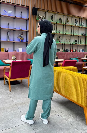 Two Thread Zippered Tracksuit 3062-10 Green 3062-10