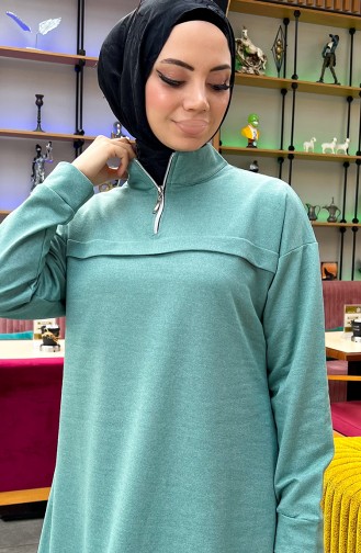 Two Thread Zippered Tracksuit 3062-10 Green 3062-10