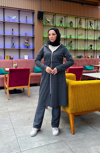 Two Thread Gathered Waist Tracksuit 3065-02 Anthracite 3065-02