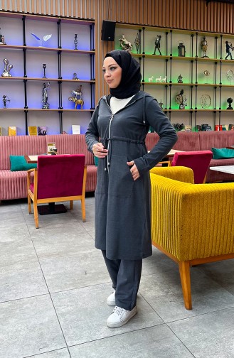 Two Thread Gathered Waist Tracksuit 3065-02 Anthracite 3065-02