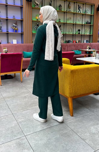 Trainingspak Met Capuchon En Knopen 3072-13 Smaragdgroen 3072-13