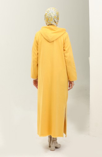 Gabardine Fabric Hooded Cape 24k10000-01 Yellow 24K10000-01