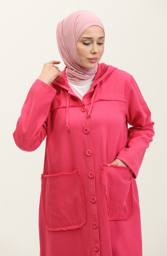 Cap Van Gabardine Stof Met Capuchon 24K10000-05 Fuchsia 24K10000-05