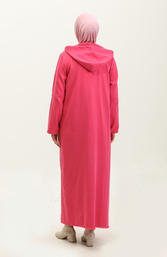 Gabardine Fabric Hooded Cape 24K10000-05 Fuchsia 24K10000-05