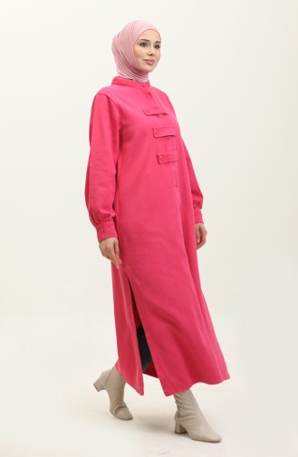 Geknöpftes Cape Aus Gabardine-Stoff 24K2023-06 Fuchsia 24K2023-06