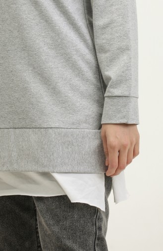 Hooded Sweatshirt 23066-03 Gray Ecru 23066-03