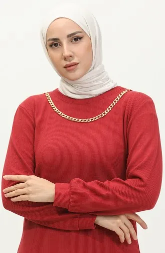 تونيك بتصميم سلسلة 20032-10 أحمر غامق 20032-10