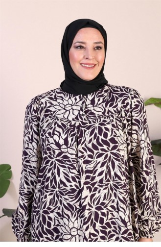 Dames Lange Plus Size Moederjurk Zomer Hijabkleding 8226 Pruim 8226.Mürdüm