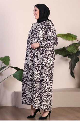 Langes Mutterkleid In Übergröße Für Damen Sommer-Hijab-Kleidung 8226 Pflaume 8226.Mürdüm