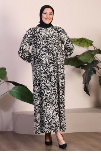 Robe Mère Longue Grande Taille Pour Femmes Vêtements D`été Hijab Noir 8226 8226.siyah