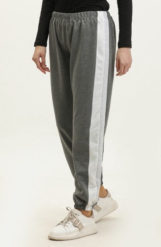 Pantalon De Jogging Taille Elastique 23097-02 Gris 23097-02