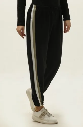 Pantalon De Jogging Taille Elastique 23097-10 Vert Khaki Ecru 23097-10