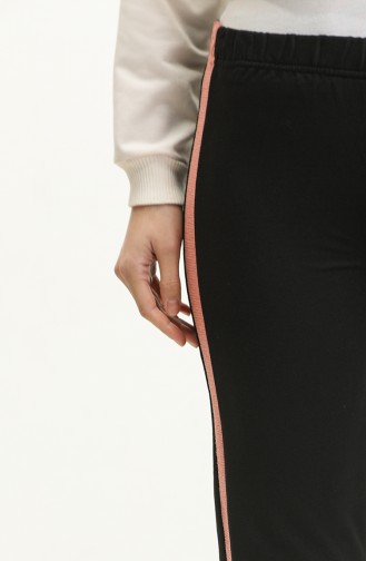 Jogginghose Mit Elastischem Bund 23098-05 Black Dusty Rose 23098-05