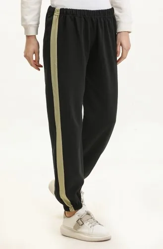 Jogginghose Mit Elastischem Bund 23098-07 Schwarz Khaki 23098-07