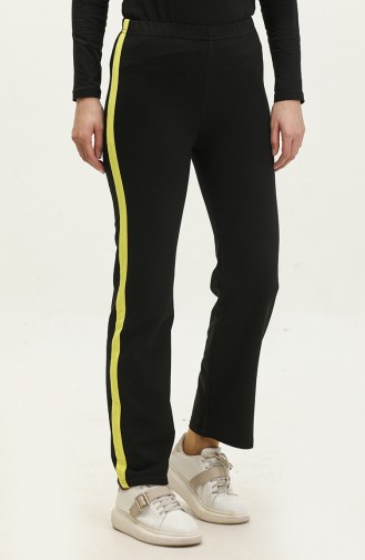 Joggingbroek Met Elastische Taille 23100-07 Zwart Goud 23100-07