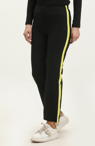 Joggingbroek Met Elastische Taille 23100-07 Zwart Goud 23100-07