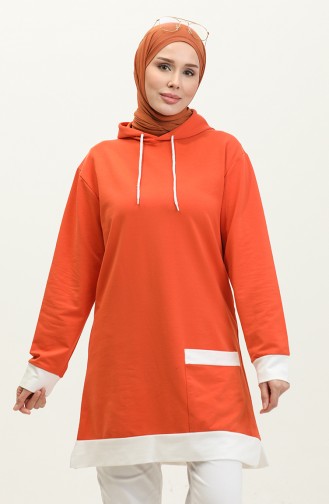 Sweatshirt Met Capuchon 23069-03 Oranje 23069-03