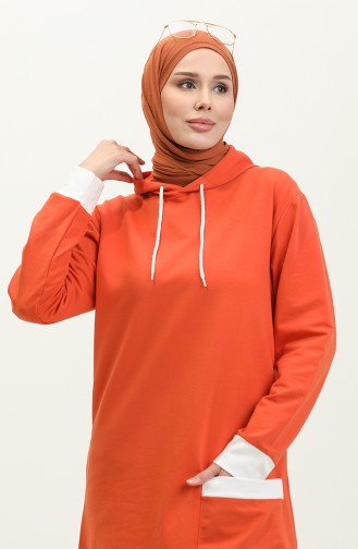 Sweat A Capuche 23069-03 Orange 23069-03