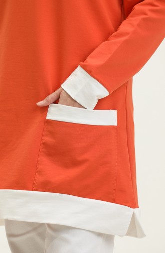 Sweatshirt Met Capuchon 23069-03 Oranje 23069-03