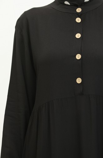 Viscose Long Sleeve Dress 0232-01 Black 0232-01