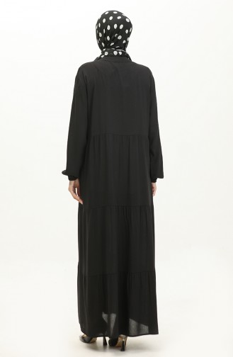 Viscose Long Sleeve Dress 0232-01 Black 0232-01