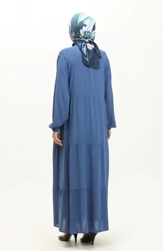 Viskose-Langarmkleid 0232-04 Indigo 0232-04