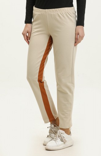 Elastic waist Sweatpants 23100-09 Beige 23100-09