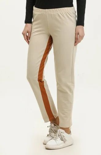 Joggingbroek Met Elastische Taille 23100-09 Beige 23100-09