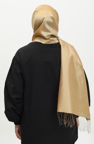 Taft-sjaal Met Kwastjes 1268-08 Goud 1268-08