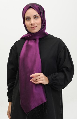 Tassel Taffeta Shawl 1268-10 Purple 1268-10