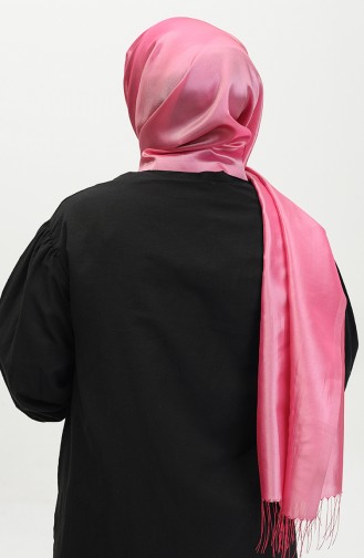 Tassel Taffeta Shawl 1268-14 Pink 1238-14