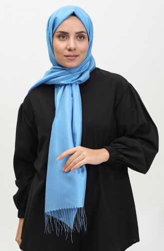 Tassel Taffeta Shawl 1268-12 Blue 1268-12