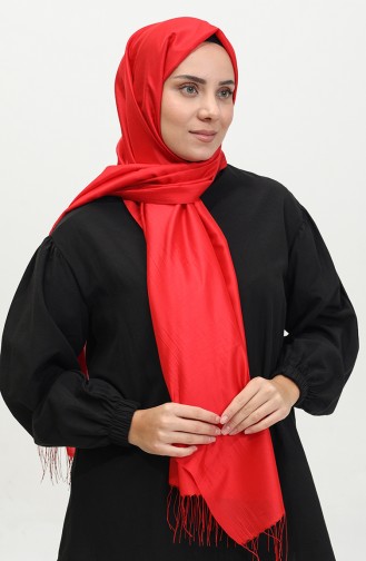 Tassel Taffeta Shawl 1268-13 Red 1268-13