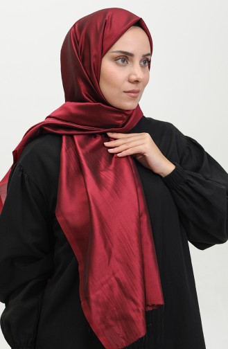 Tassel Taffeta Shawl 1268-16 Claret Red 1268-16