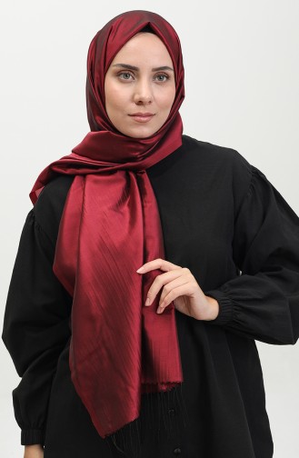 Tassel Taffeta Shawl 1268-16 Claret Red 1268-16