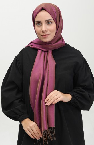 Tassel Taffeta Shawl 1268-24 Violet Color 1268-24