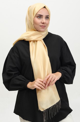 Tassel Taffeta Shawl 1268-31 Light Yellow 1268-31