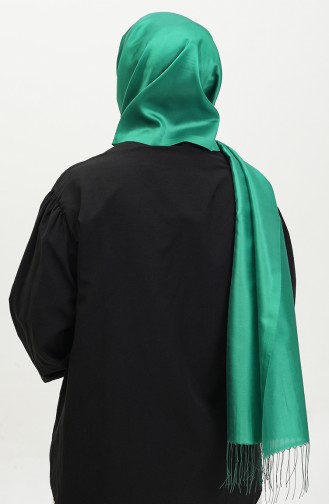 Taffeta-sjaal Met Kwastjes 1268-33 Grasgroen 1268-33