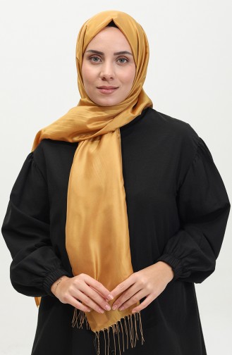 Tasseled Taffeta Shawl 1268-34 Mustard 1268-34