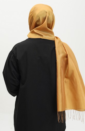 Tasseled Taffeta Shawl 1268-34 Mustard 1268-34