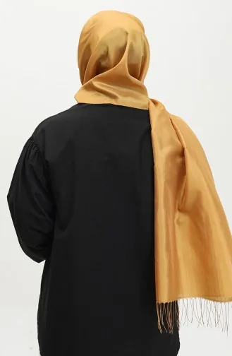 Püsküllü Tafta Şal 1268-34 Hardal
